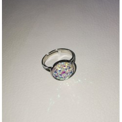 Bague argenté effet...